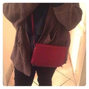 Red Leather Crossbody